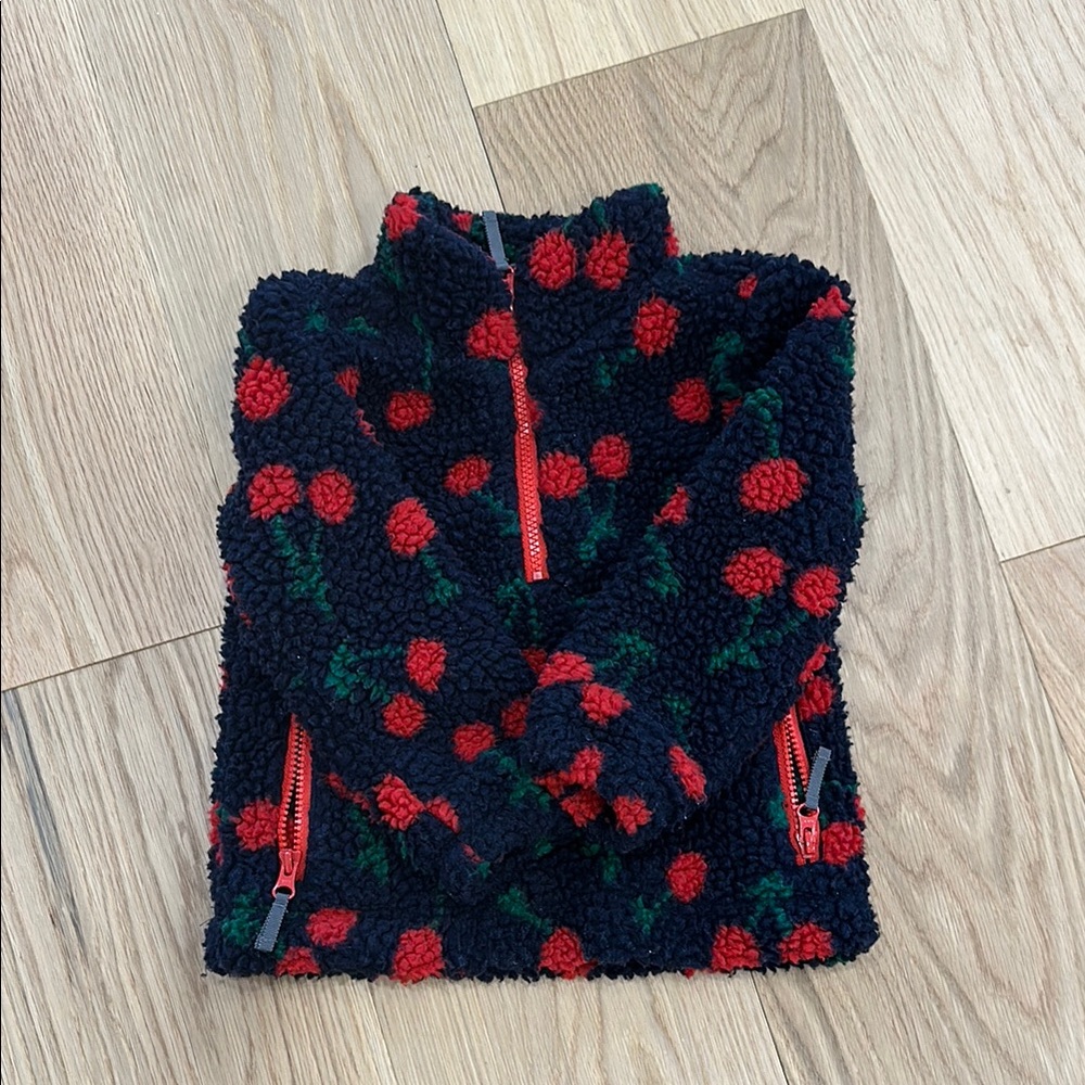 Crewcuts Cozy Kids Fleece Pullover - Red and Black